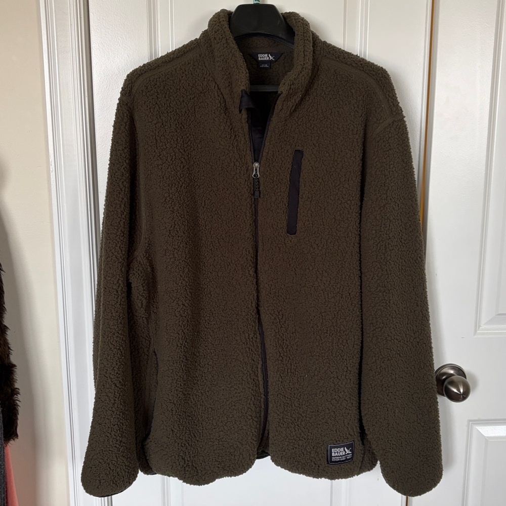 Eddie Bauer Dark Brown Sherpa Jacket